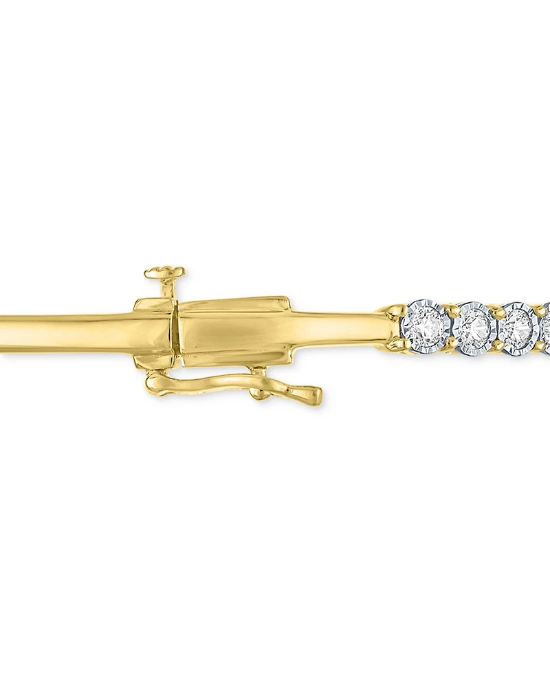 Forever Grown Diamonds Lab-Grown Diamond Prong Bangle Bracelet (1 ct. t.w.) Sterling Silver or 14k Gold-Plated