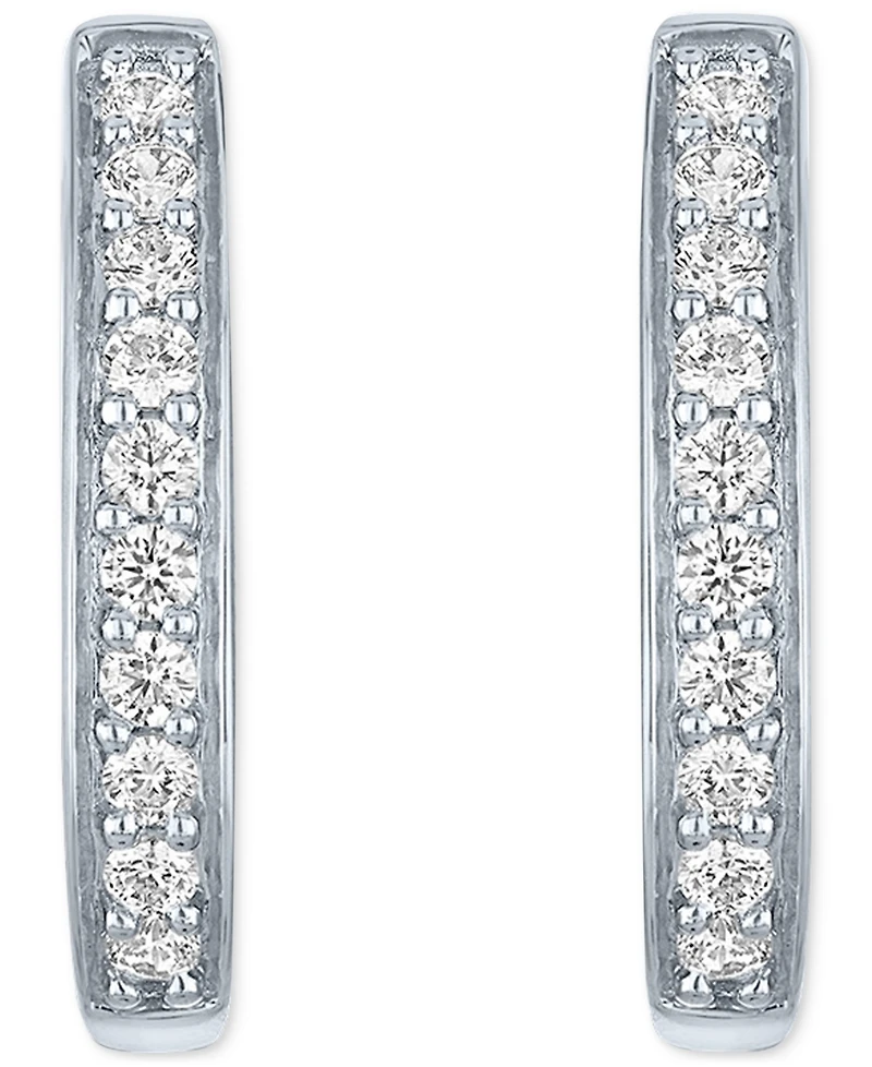 Forever Grown Diamonds Lab-Grown Diamond Hoop Earrings (1/2 ct. t.w.) in Sterling Silver or 14k Gold-Plated Sterling Silver