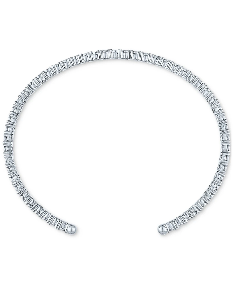 Forever Grown Diamonds Lab-Grown Diamond Flexible Cuff Bangle Bracelet (1/2 ct. t.w.) in Sterling Silver