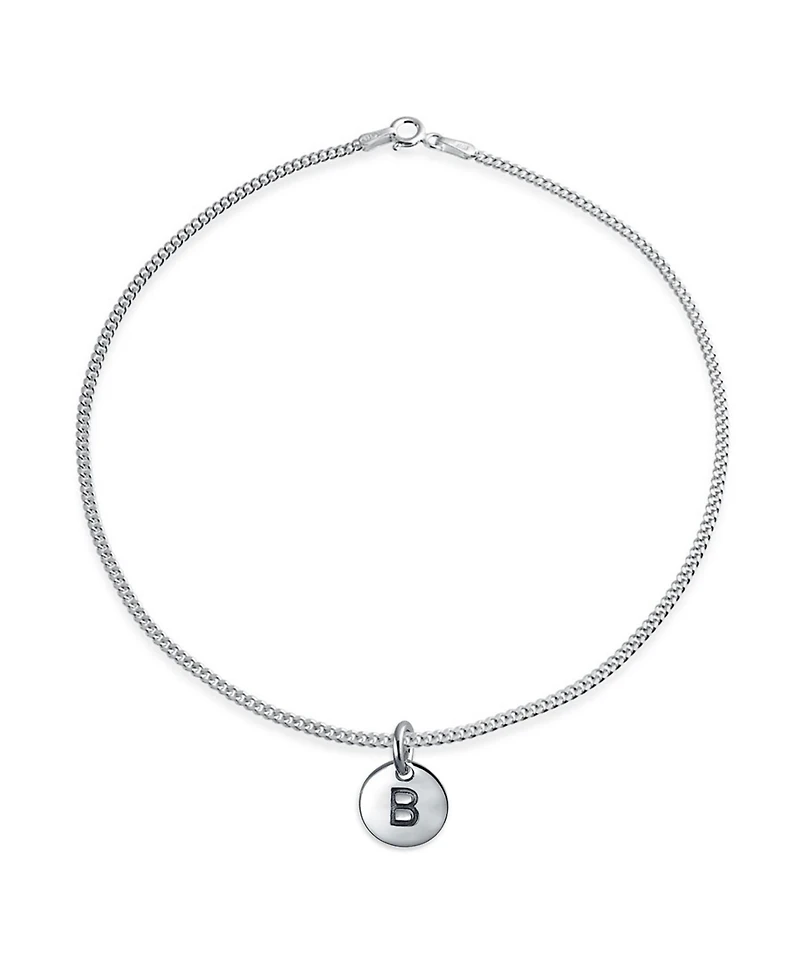 Bling Jewelry Initial Circle Disc Anklet