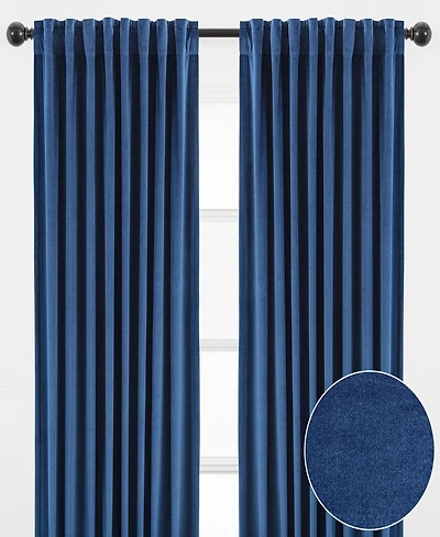 Chanasya Premium Solid Velvet Curtains - Classy and Drapes for Living Room or Bedroom 52" x 84" Blush, 2 Panels