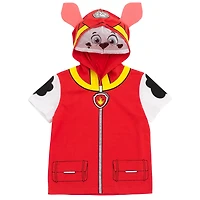 Paw Patrol Boys Chase Skye Rubble Marshall Cosplay T-Shirt and Bike Shorts French Terry Outfit Set to