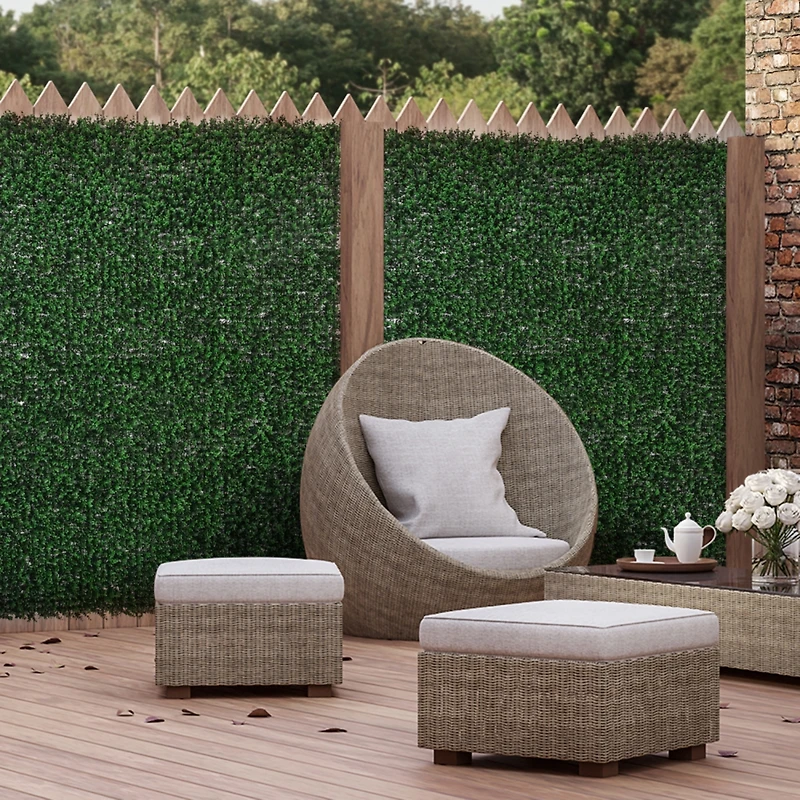 Grass Wall Panels, 20" x 20" Artificial Grass Wall Decor, Greenery Backdrop Panels Wall for Outdoor, Indoor, Garden, Fence, Backyard, Fresh
