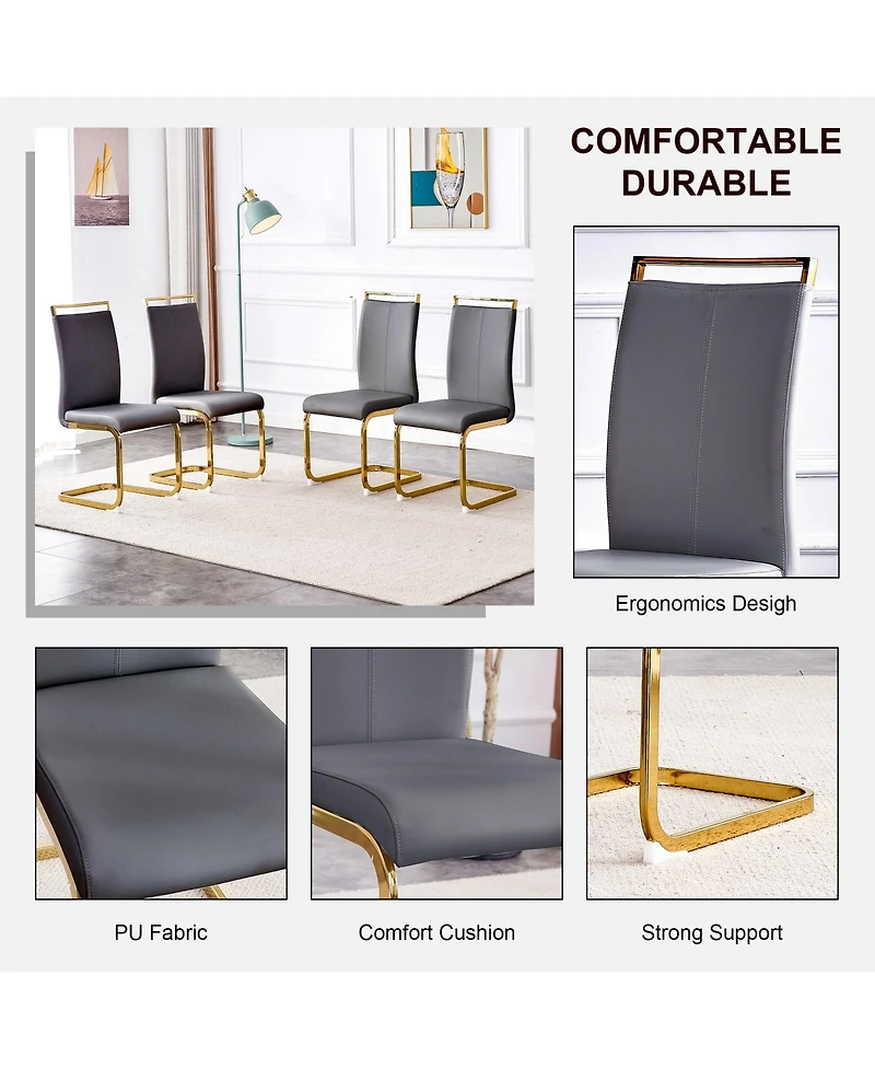 Simplie Fun Table and chair set.Large modern rectangular table with 0.4 inch patterned glass tabletop and large Mdf table legs.Comes with 6 chairs wit