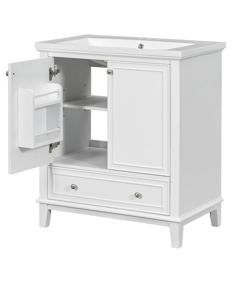Streamdale 30" White Bathroom Vanity Set with Sink and Storage