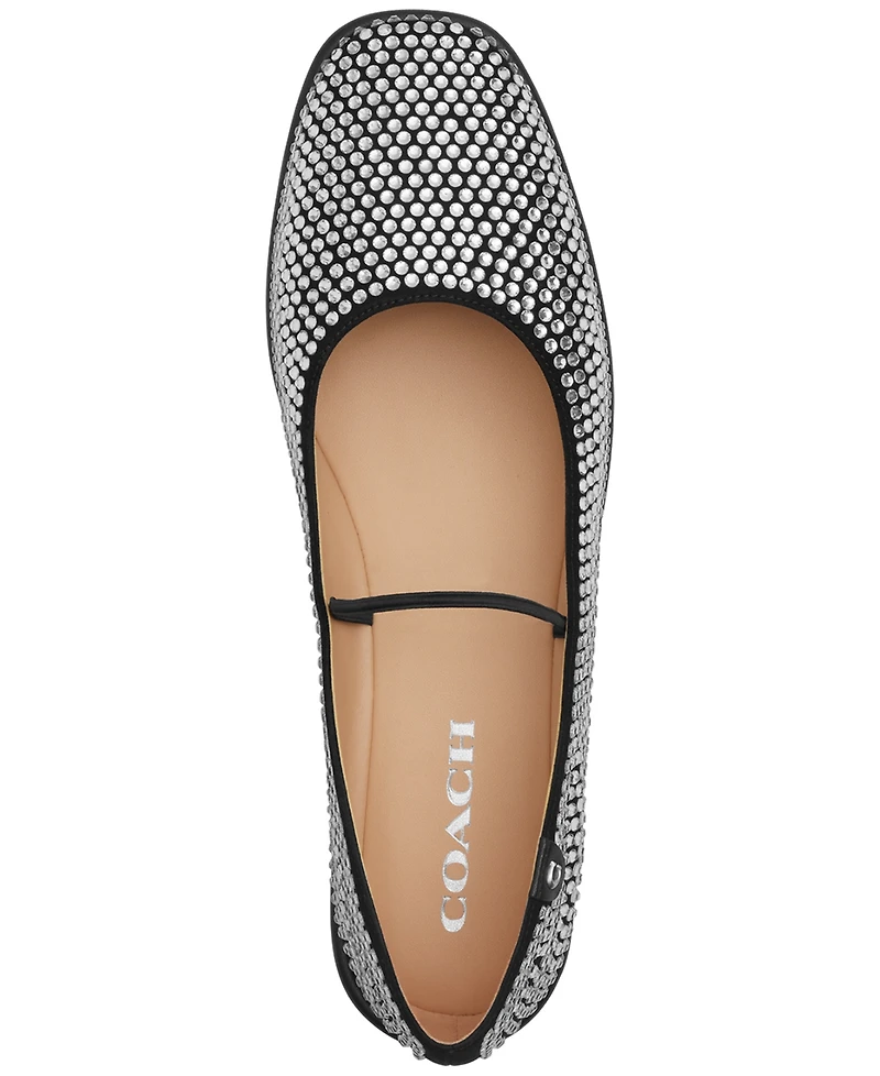 Coach Women's Emilia Crystal Mary Jane Flats