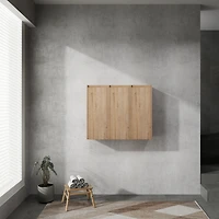 12" Bathroom Side Cabinet, 3-Soft Close Doors, Float Mounting Design