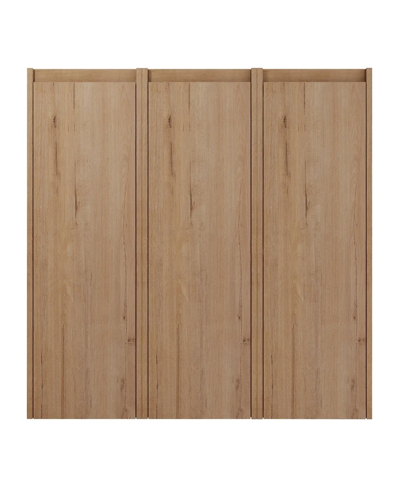 12" Bathroom Side Cabinet, 3-Soft Close Doors, Float Mounting Design
