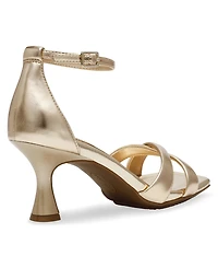 Anne Klein Women's Joss Square Toe Ankle Strap Dress Sandals