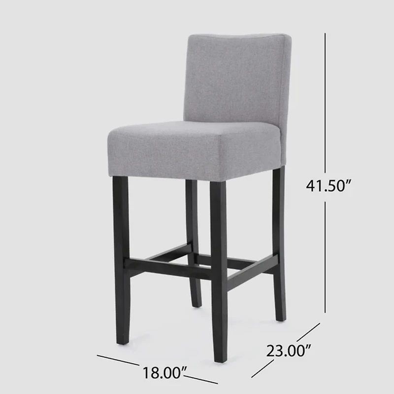 Streamdale Furniture 30-Inch Fabric Barstool With Solid Wood Frame (Set Of 2)