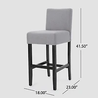Streamdale Furniture 30-Inch Fabric Barstool With Solid Wood Frame (Set Of 2)