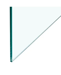 Streamdale Modern Coffee Table Mdf Top, Clear Glass Sides