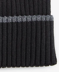 Cole Haan Men's Heritage Ribbed-knit Tipped Cuffed Beanie