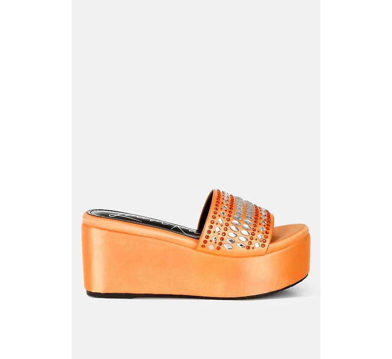 Batanga Diamante & Rhinestone Detail Stylish Flatforms