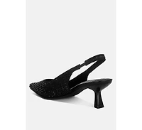 Julep Flyknit Rhinestone Slingback Sandals Women
