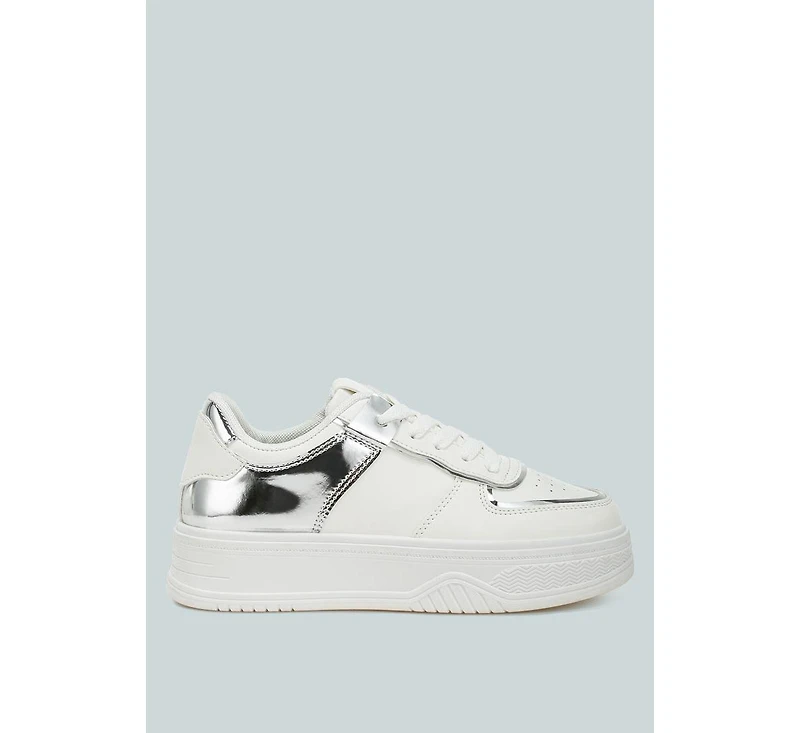 London Rag Scouts Metallic Paneling Platform Sneakers