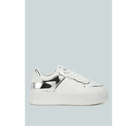 London Rag Scouts Metallic Paneling Platform Sneakers