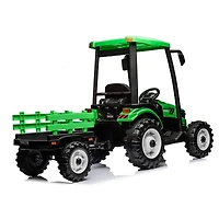 Streamdale Electric Pedal Tractor with Loader, Digger, and Trailer (Green)