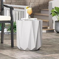 Streamdale Geometric Concrete Side Table Durable, Eye-Catching