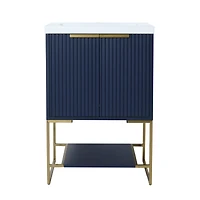 Freestanding Plywood Vanity with Soft-Close Doors and Resin Basin