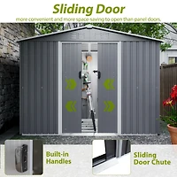 Streamdale 8'x6' Metal Storage Shed with Lockable Doors