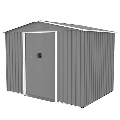 Streamdale 8'x6' Metal Storage Shed with Lockable Doors