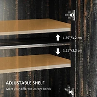 Farmhouse Barn Door Accent Cabinet, Kitchen Sideboard Storage Cabinet with Double Doors, Drawer, and Adjustable Shelf for Bedroom, Living Room