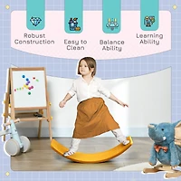 Streamdale Furniture Kids 32" Balance Board, Wobble Board for Kids / Toddlers, Curvy Rocker Board, Preschool Learning Montessori Waldorf Toy for Ages
