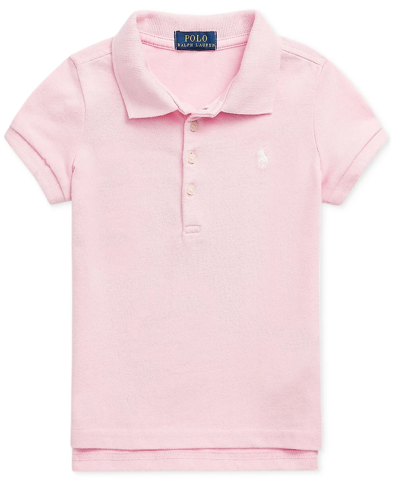 Polo Ralph Lauren Girls 2T-6X Short Sleeve Stretch Cotton Mesh Shirt