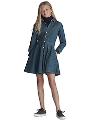 Polo Ralph Lauren Big Girls Belted Denim Cotton Shirtdress