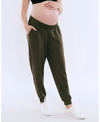 Motherhood Maternity Maternity Under the Belly Side Pockets Scuba Jogger - Motherhood