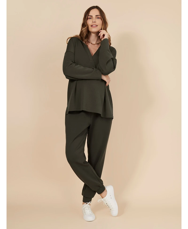 Motherhood Maternity Maternity Under the Belly Side Pockets Scuba Jogger - Motherhood