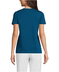Lands' End Women's Tall Relaxed Supima Cotton V-Neck T-Shirt