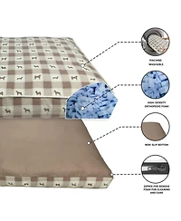 Paw & Decor Paws and Decor Orthopedic Dog Bed, Pet Bed to Support Dogs Joint Health, Paws and Dots Pattern