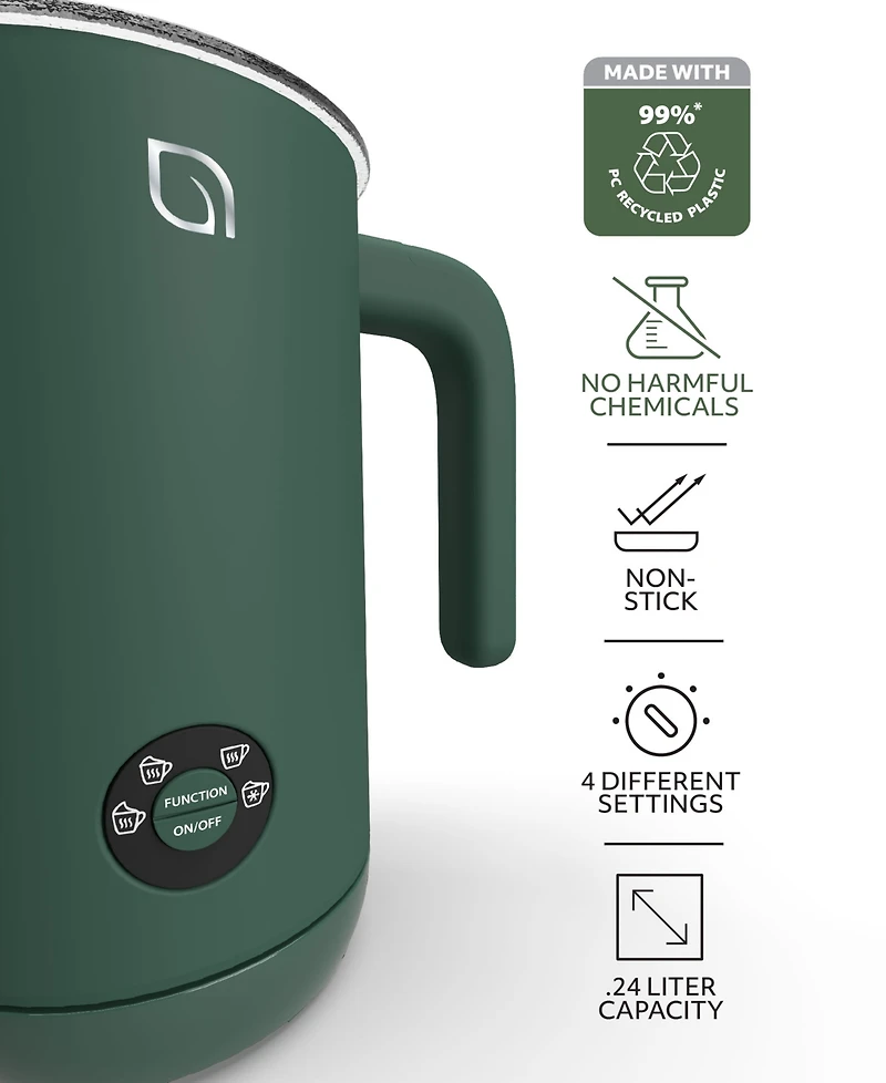 Willow Kitchen 4-in-1 Electric Milk Frother and Steamer -Barista Quality Froth Steam - Hot Cold Foam Options
