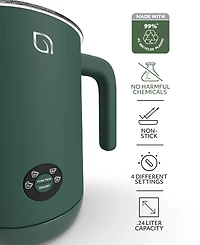 Willow Kitchen 4-in-1 Electric Milk Frother and Steamer -Barista Quality Froth Steam - Hot Cold Foam Options