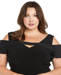 R & M Richards Plus Size Rhinestone-Overlay Jumpsuit