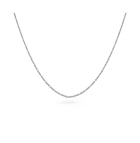 Bling Jewelry Thin Lightweight 1.2MM Strong Solid Sterling Silver Figaro Link Chain Necklace 14 Inch