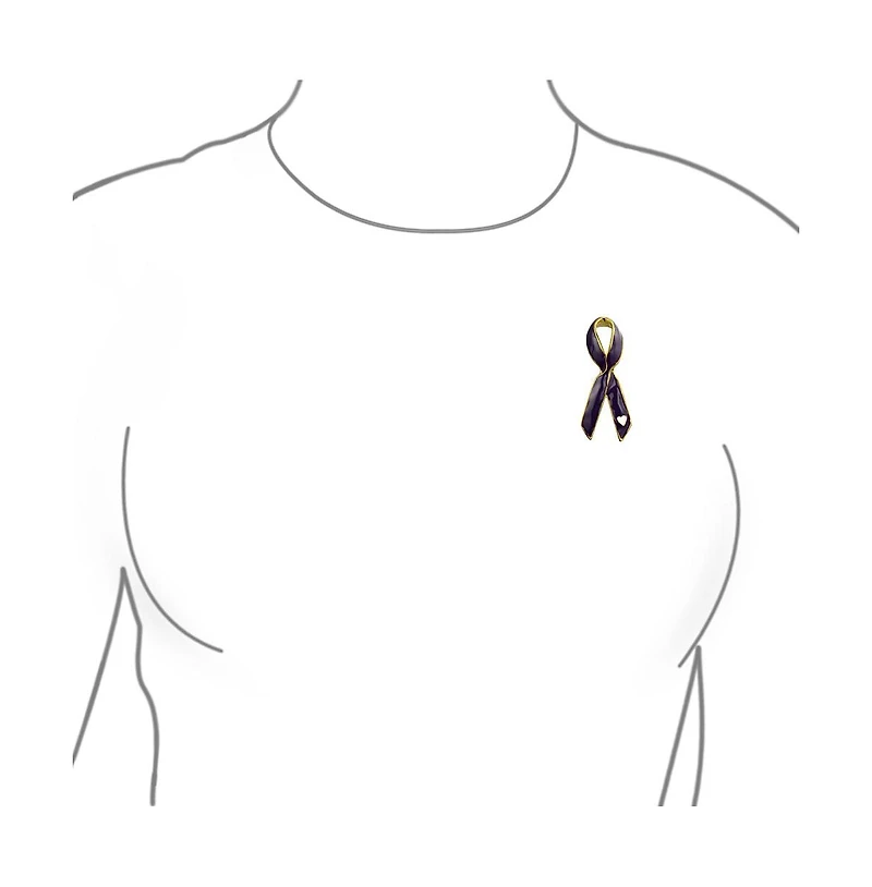Bling Jewelry Prevention Pink Ribbon Breast Cancer Survivor Brooch Pin Gold Heart Accessory