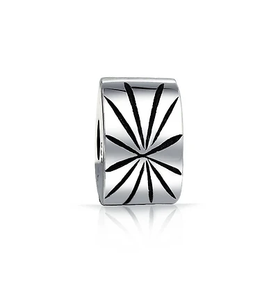 Bling Jewelry Geometric Spacer Snap Clasp Star Stopper Barrel Bead Charm .925 Sterling Silver