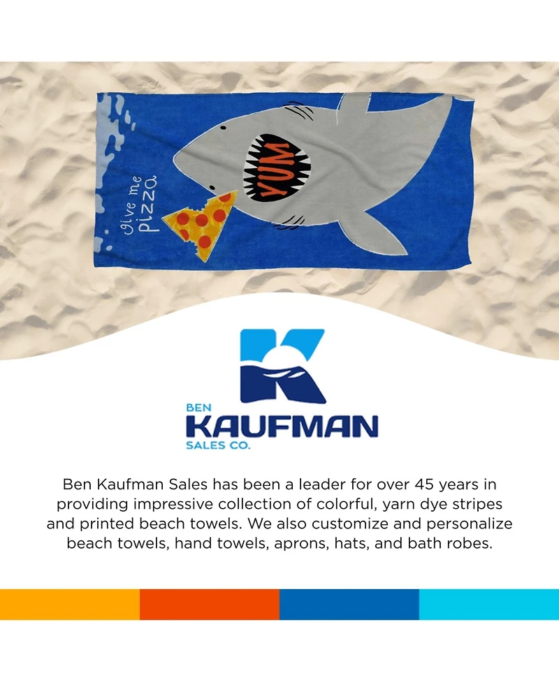 Ben Kaufman Printed Beach Towel Set - Oversized for Kids Quick-Dry & Soft Cotton with Design Luxury Swimming