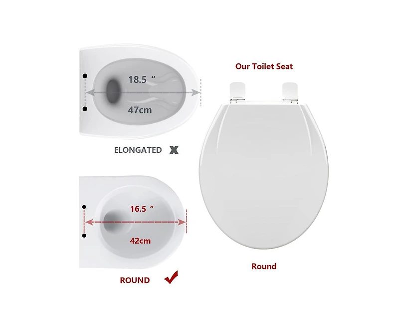 gaomon Toilet Seat Round,Toilet Seat with Toddler Seat Built in, Potty Training Toilet Seat Round Fits Both Adult and Child, with Soft Close, Easy Ins