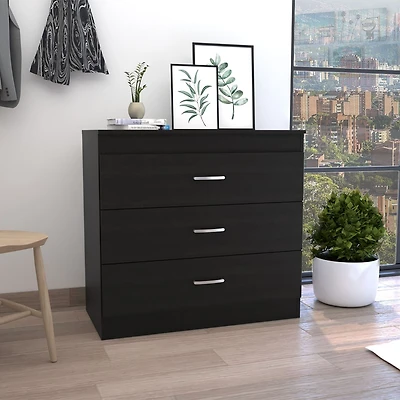 Zurich Dresser 29"H, Three Drawers , Metal Hardware, Superior Top