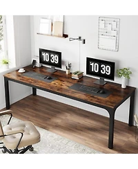 Tribesigns 78.7 Inches Extra Long Computer Desk, 2 Person Desk, Double Long Desk, Workstaion for Home Office