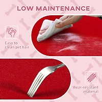 48" x 36" Elevated Breathable Dog Bed Portable Pet Cot w/ Carry Bag Metal Frame Breathable Mesh Indoor and Outdoor Red