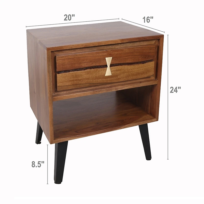 Streamdale Furniture 19.5x15.5x21.5" Asther Bedside Table