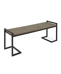 Chic Acacia Wood Bench With Iron Legs: Style And Durability