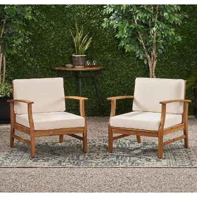 Streamdale Perla Club Chairs Set Of 2, Cream