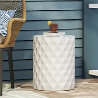 Streamdale Geometric Concrete Side Table Lightweight, Sturdy, No Assembly