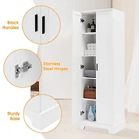 Storage Cabinet with Two Doors for Bathroom, Office, Adjustable Shelf, Mdf